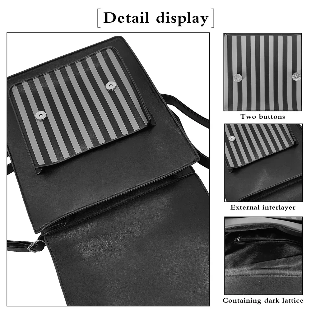 Wednesday Addams Rucksack Gothic Schulmädchen Messenger Nevermore Vintage Schultasche Mode Student Rucksack mit großer Kapazität