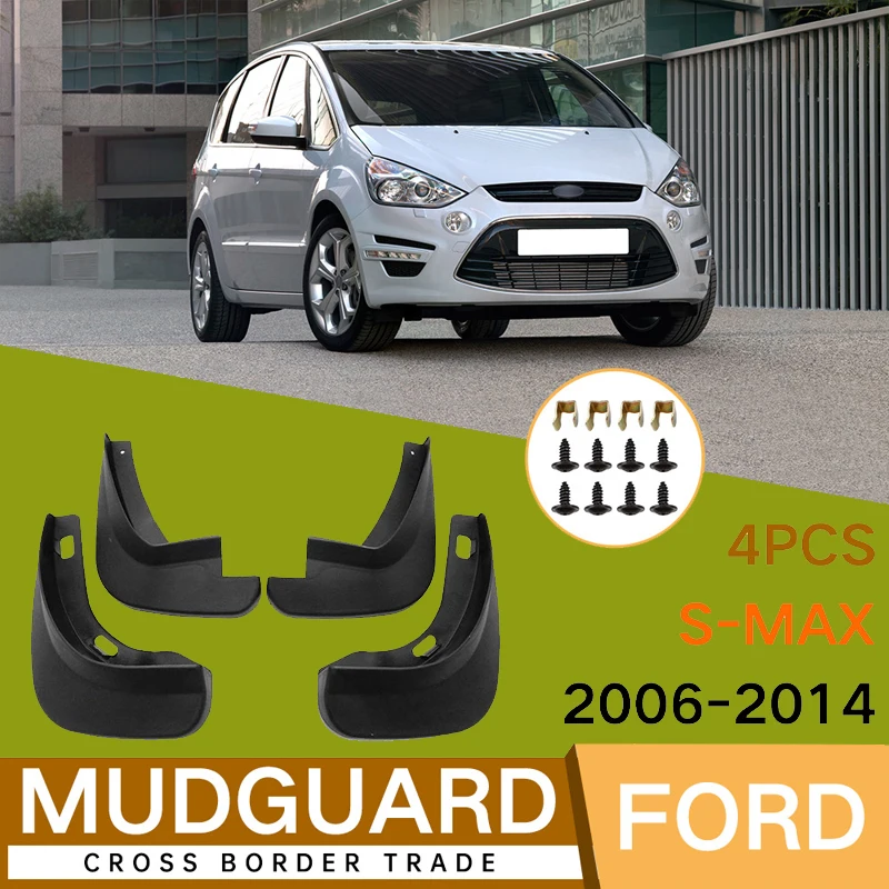 

4Pcs For Ford Maxus S-MAX 2011-2014 2012 2013 Car Tires Fenders Waterproof Mudguards PP Plastic Accessories