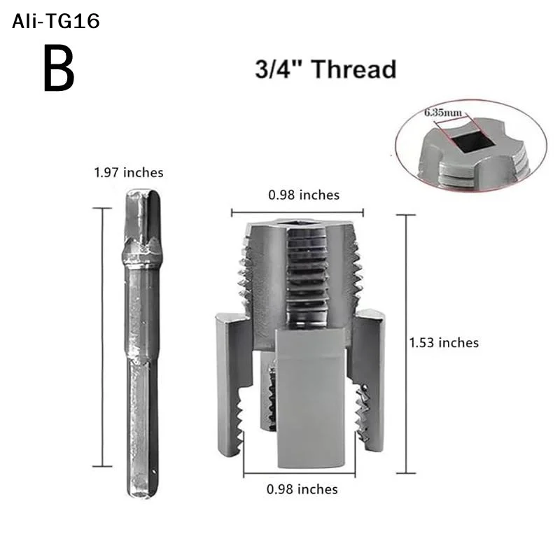 【Ty2】1Pc Pipe Thread Cutting Tool Integrated Internal /External Pipe Thread Tool Electric Drill Compatible PVC Pipe Threader Kit