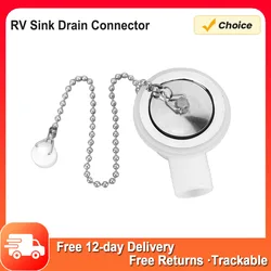 RV Sink Drain Connector Space Saving Tight Sealing Drain Plug Connector Hose Adapter Oxidation Resistant Right Angle for Yacht