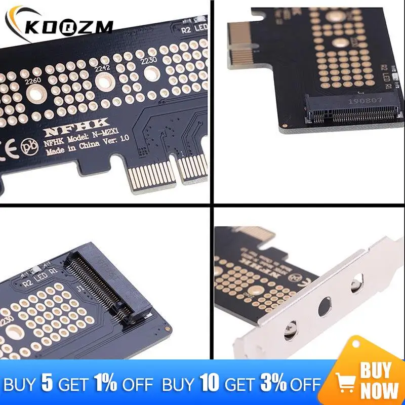 NVMe PCIe M.2 NGFF SSD на PCIe X1 адаптер карты PCIe X1 на M.2 с кронштейном
