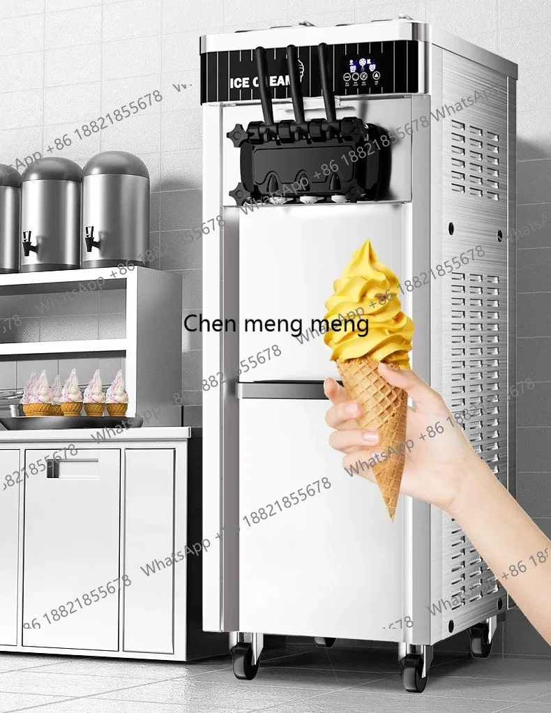 Commercial ice cream machine Desktop automatic soft ice cream, stand ice cream machine