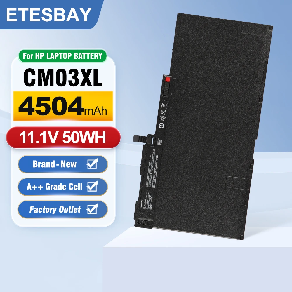

ETESBAY CM03XL Laptop Battery for HP EliteBook 740 745 840 850 G1 G2 ZBook 14 15u HSTNN-IB4R HSTNN-LB4R HSTNN-DB4Q 11.1V 50WH