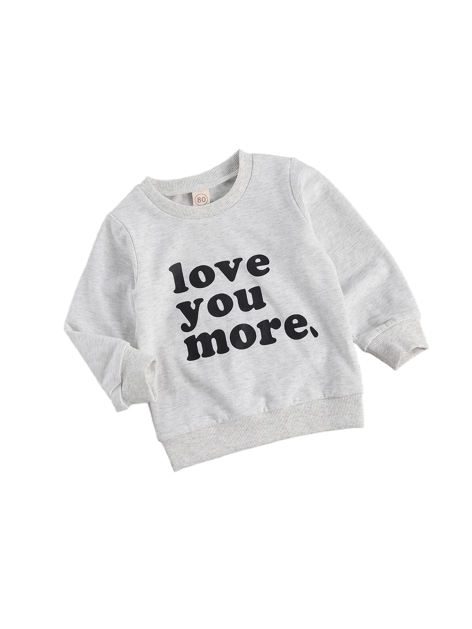 

Children s Unisex Hoodies Cute Heart Print Long Sleeve Round Neck Pullover Tops for Valentine s Day Celebration Outfit