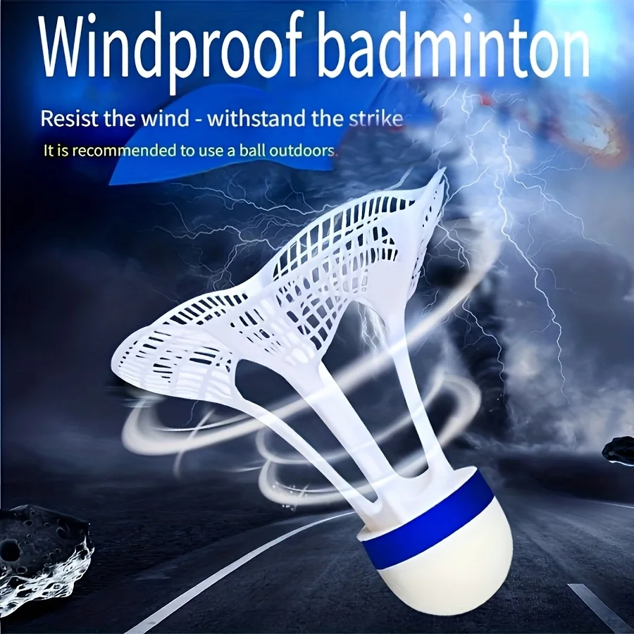 

8pcs, Wind-Resistant Badminton Shuttles, Nylon Material, Wind-Resistant And Durable, Designed to Withstand Wind And Impact