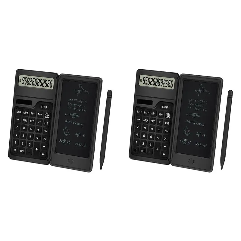 Leading-2X Calculator With Notepad, 12 Digits LCD Display Solar Desktop Calculator Portable Calculator For Office, School Home