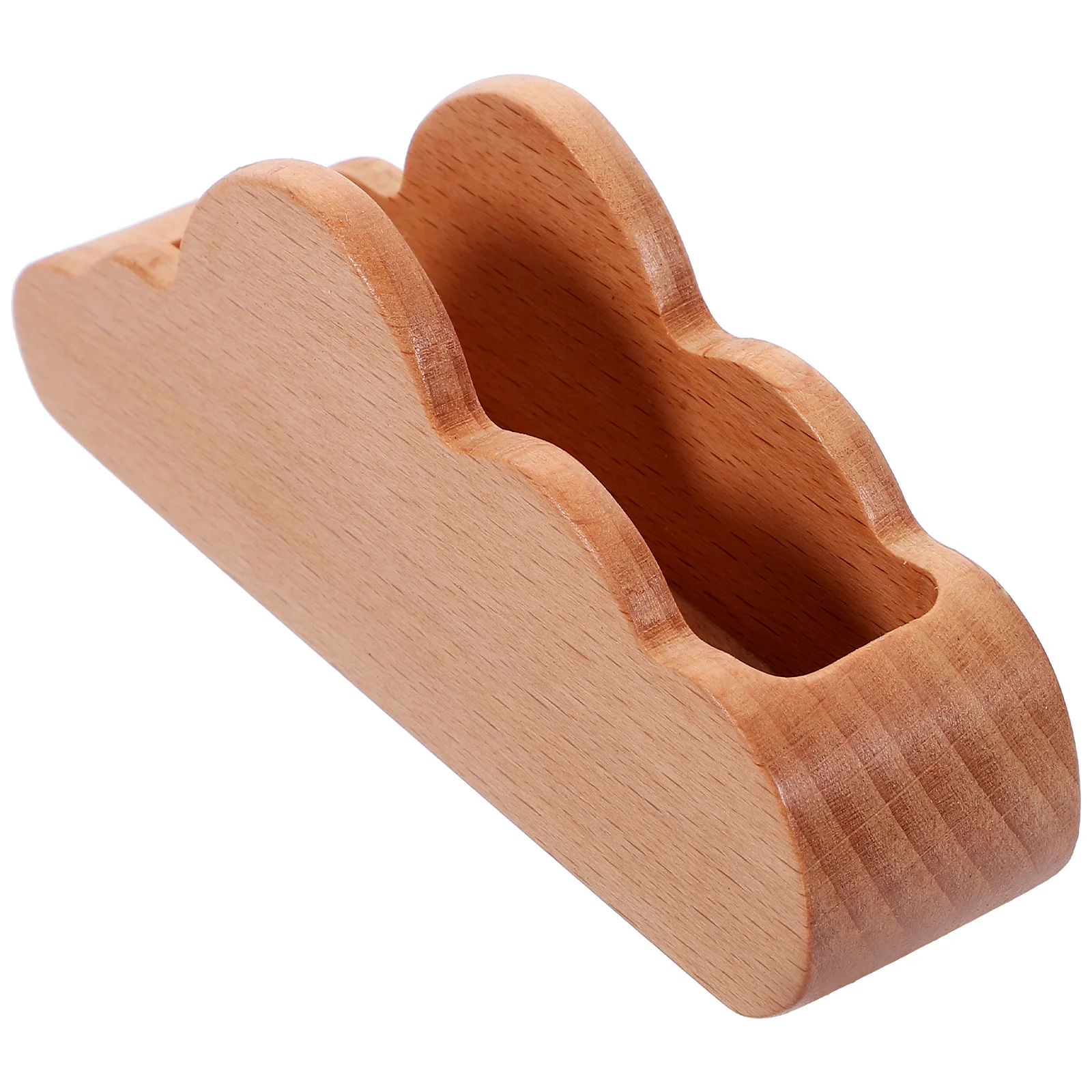 Memorandum Storage Box Cloud Business Card Holder Office Show Rack Display Wooden Aluminum Alloy Base