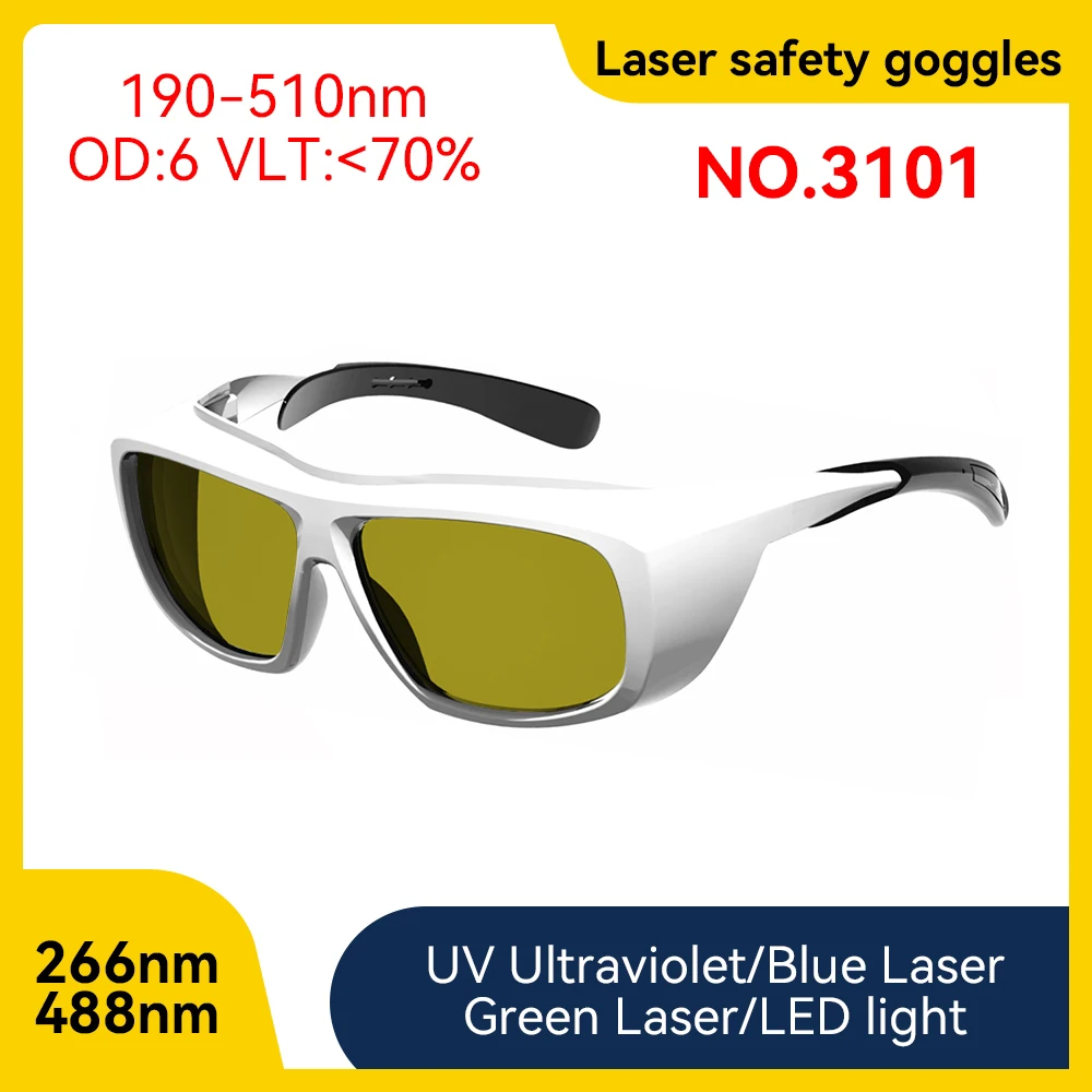 Laser Safety Glasses 190-510nm 405 425 455 480 505 OD6 Blue Laser Protection Glasses Laser protective glasses certified