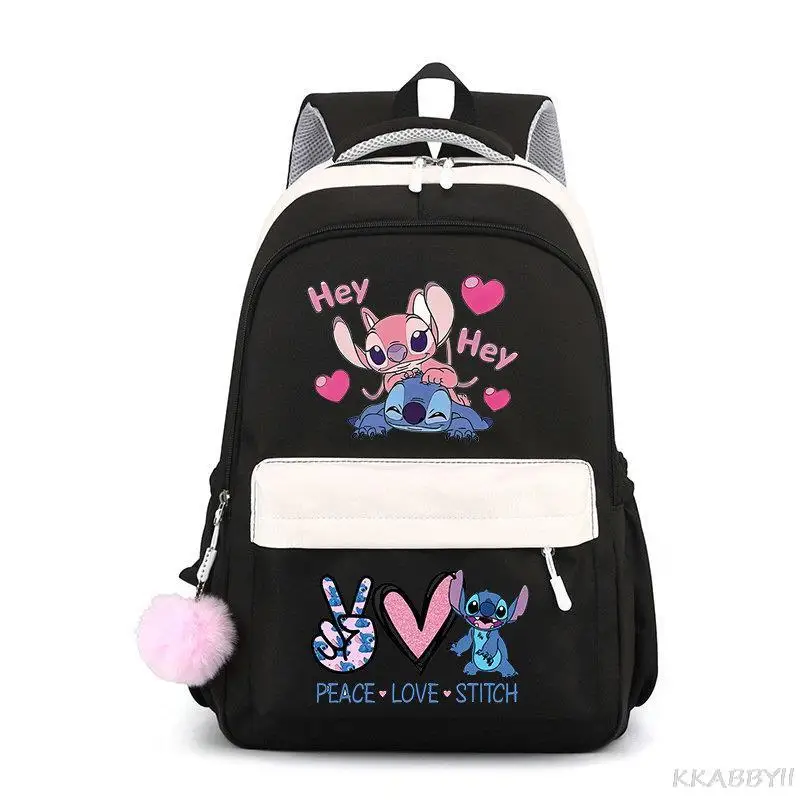 Lilo And Stitch Backpack Travel Waterproof Patchwork Casual Daypack SchoolBag Teens Laptop Mochilas