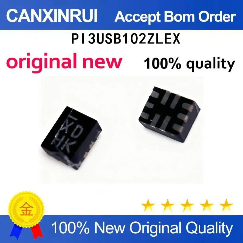(5 Pieces) PI3USB102ZLEX PI3USB102ZLE PI3USB102ZMEX XD HT CW KM DFN-10