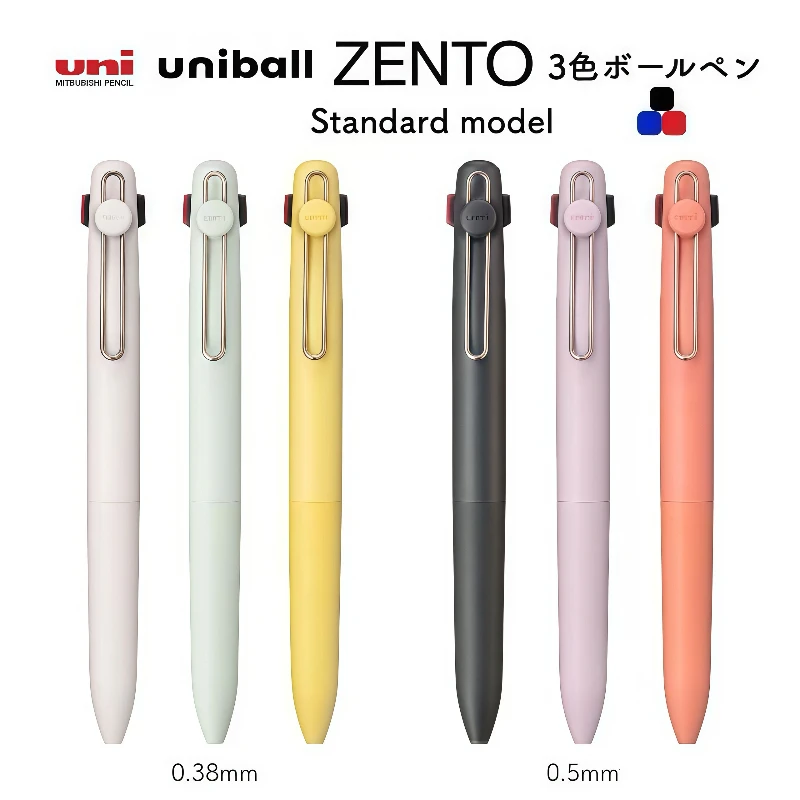 Uni-ball ZENTO Signature Series Multi-Pen,3 Colors Black/Red/Blue