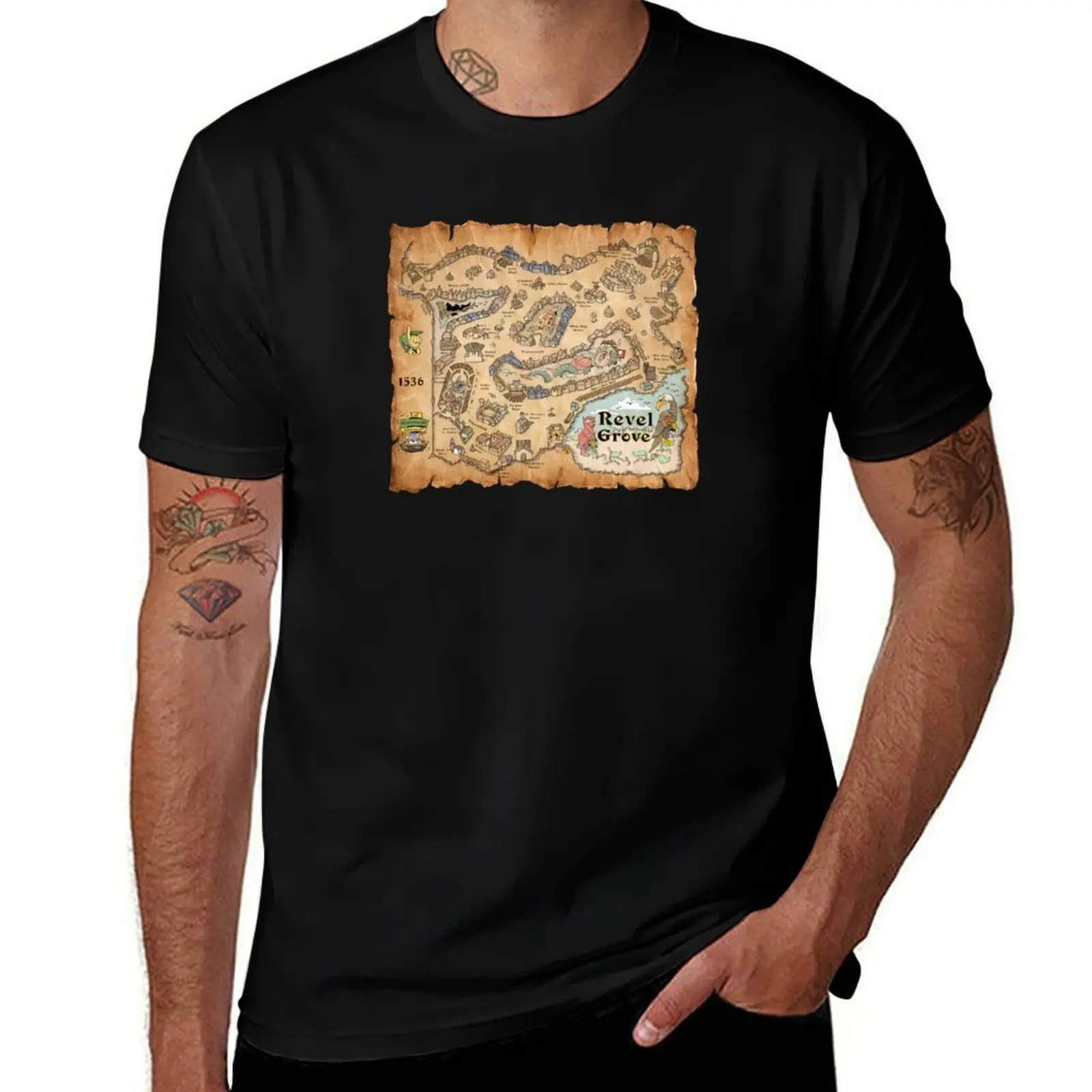 

Map of Revel Grove - 1536 Pt I T-Shirt man tshirt t shirts with prints T-shirt