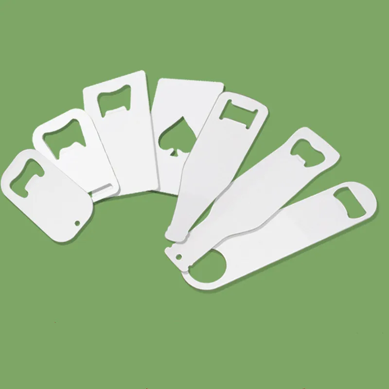 20pcs/lot Heat transfer bottle opener stainless steel coated bottle opener sublimation blank beer opener white color
