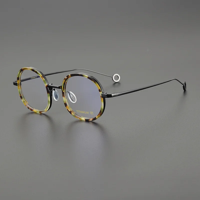 

Belight Optical Titanium with Italy Acetate Full Rim Vintage Retro Glasses Prescription Lens Eyeglasses Frame Eyewear 80BP