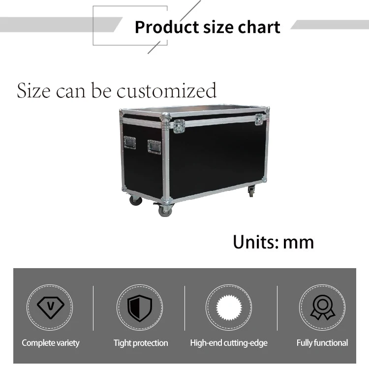 Customized Size APC021 Big Midas M32 Aluminium Amp Rack Case Flight Storage Case with Wheels