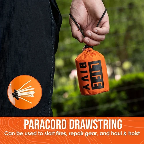 Imagen 1 del producto Saco de dormir de supervivencia de emergencia Warm Bivy - Se utiliza como saco Bivy de emergencia, saco de dormir de supervivencia, manta de emergencia Mylar