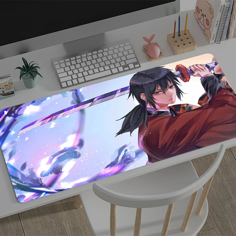 

Mouse Pad Large Demon Slayer Gamer Keyboard Mat Pads Gaming Desk Protector Laptops Mousepad Deskmat PC carpet HD Anime Mousepad