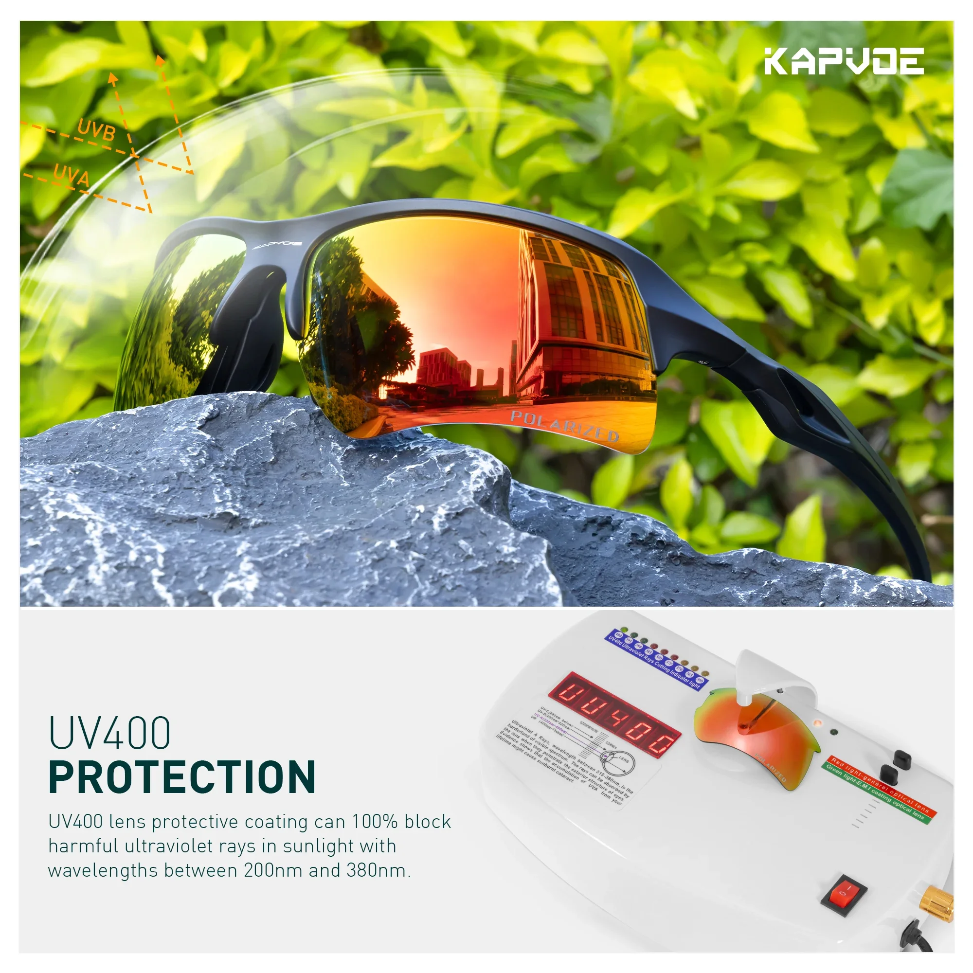 

KAPVOE поляризационные велосипедные очки MTB UV400, спортивные солнцезащитные очки для бега на открытом воздухе, велосипедные солнцезащитные очки для мужчин и женщин, походные очки для путешествий