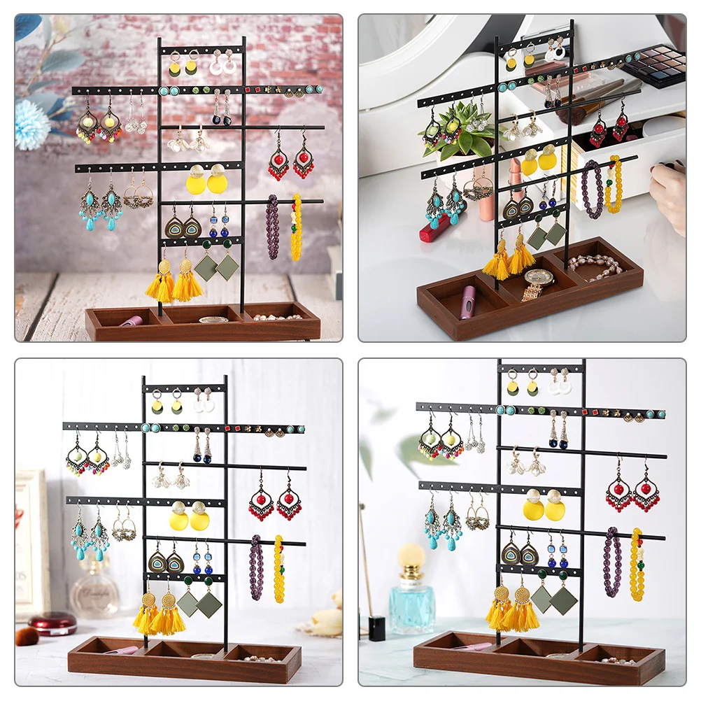 

Jewelry Organizer Stand Necklaces Earrings Bracelets Keychains Storage Rack Desktop Jewelry Holder Display Organizer for Home