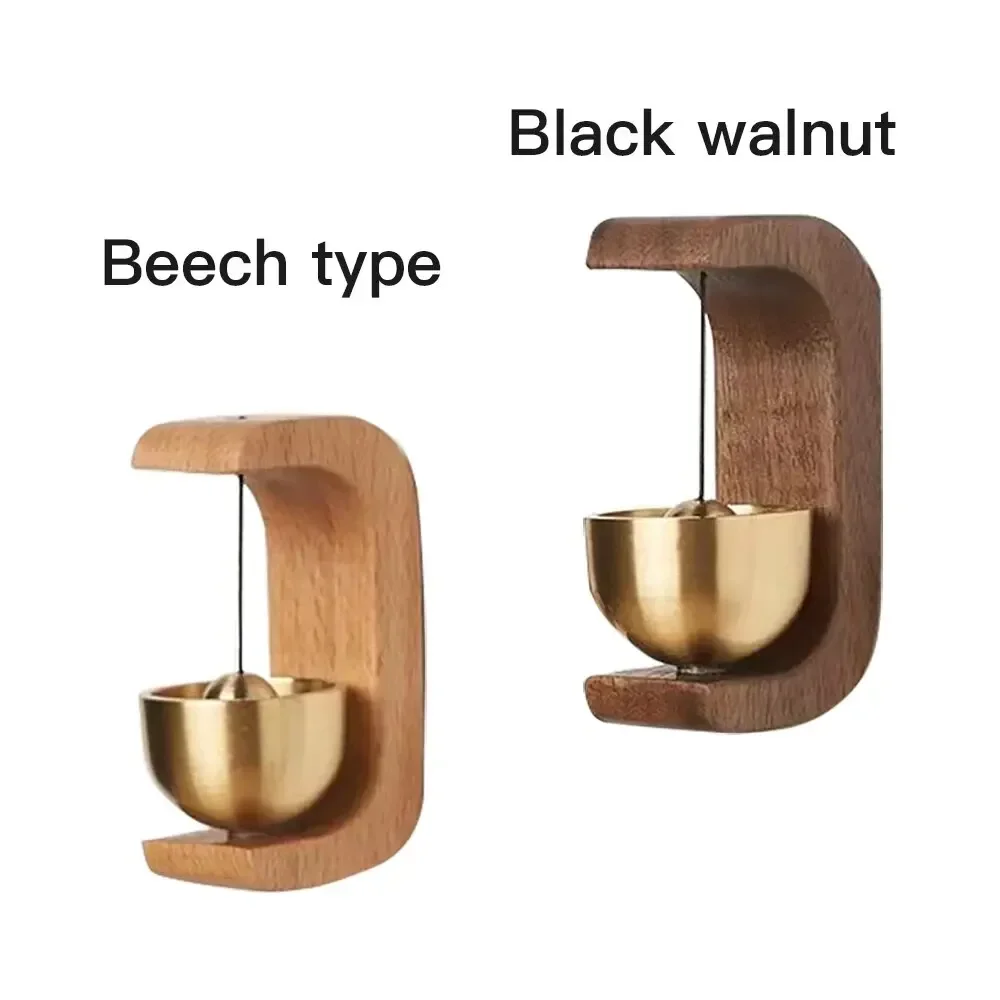 Door Bell Wooden Wind Chimes Wireless Magnetic Home Small Bell Decorations Entrance Clock Reminder Chimes Home DecorMinimalism