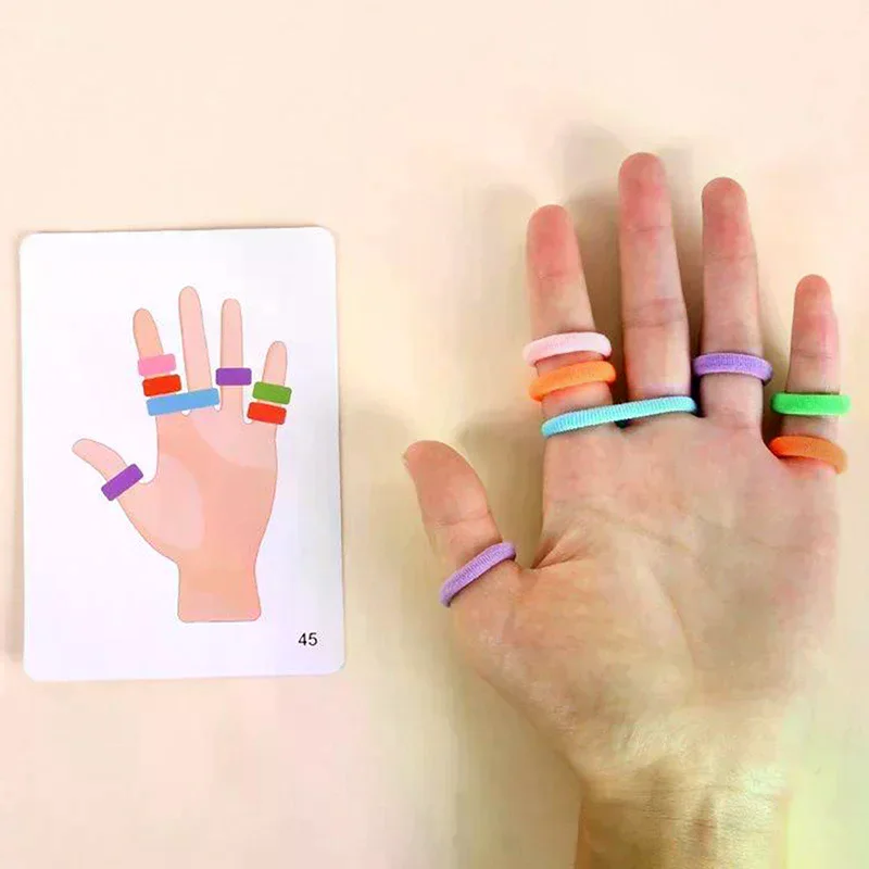 Gioco da tavolo con anello per dito per bambini Giocattoli di abbinamento colori Giochi di società interattivi Coordinazione occhio-mano Giocattoli educativi sensoriali per bambini
