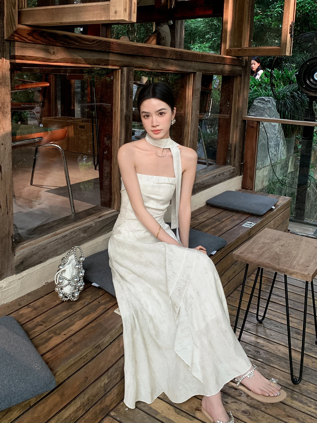 

Новое асимметричное платье Binguo в китайском стиле с акварельным принтом для женщин, лето 2026, модное, на молнии, из полиэстера