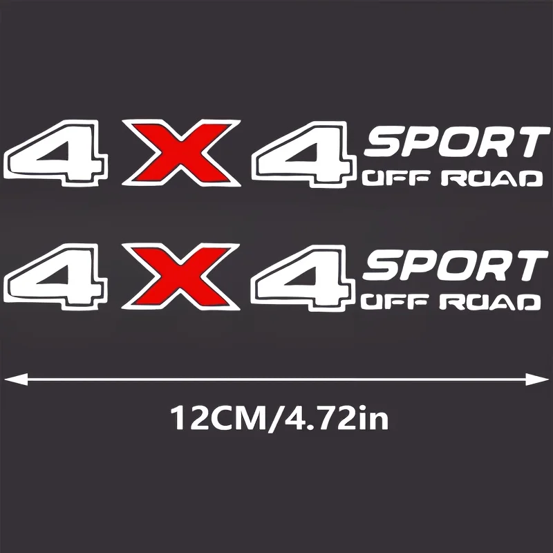 4x4 Sport Off-Road Waterproof Vinyl Stickers, 12cm Letter Decals for Car, Motorcycle & Helmet Decor