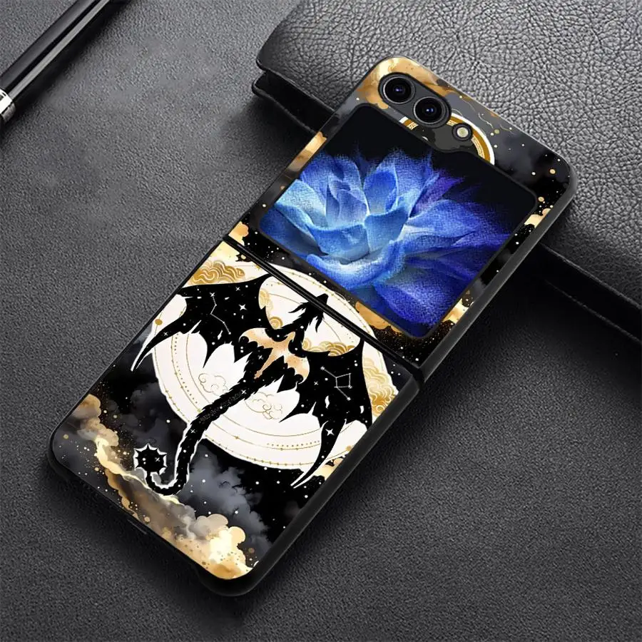Cartoon Double Winged Dragon Phone Cover Case for Samsung Galaxy Z Flip 8 Z Flip 7 6 5 4 3 Flip4 Flip6 Flip3 Flip7 FE Flip5