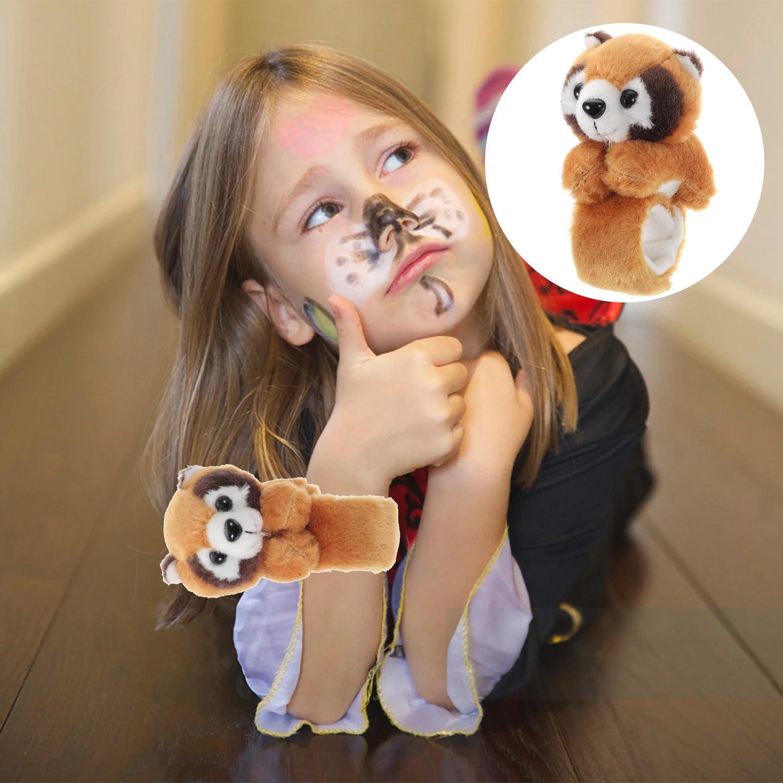 

Kids Slap Bracelet Plush Raccoon Slap Stuffed Animal Wristband Slap Band Party Favor kids slap bracelets