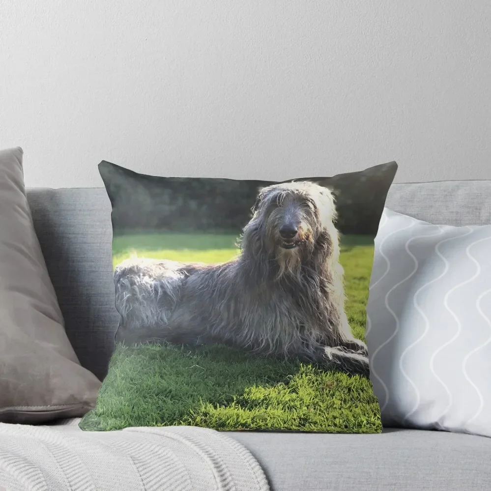 Deerhound in the Garden Throw Pillow Christmas Pillowcase Embroidered Cushion Cover Decorative Cushion pillow