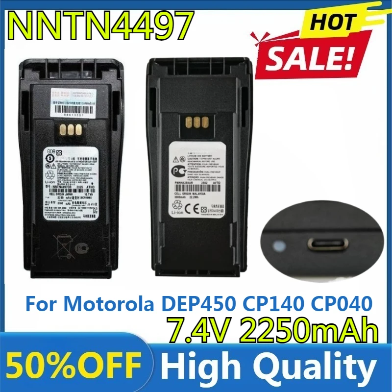 

New High quality replaceable 2250mAh NNTN4497 Battery for Motorola DEP450 CP140 CP040 CP200 CP380 EP450 CP180 GP3688 PR400
