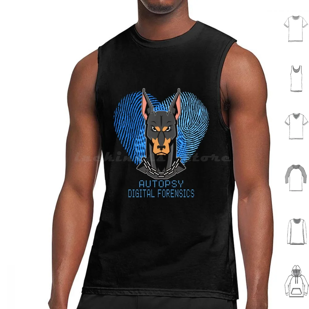 Cyber Security-Autopsy-Digital Forensics Tank Tops Print Cotton Cyber Security Hacker Hacker Linux Ethical Hacker
