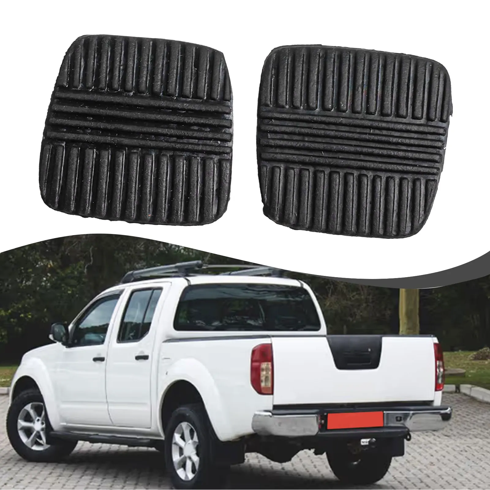 Black Brake Pedal Pads Easy Installation Grip And Traction Long-lasting Performance Brake And Clutch Operation