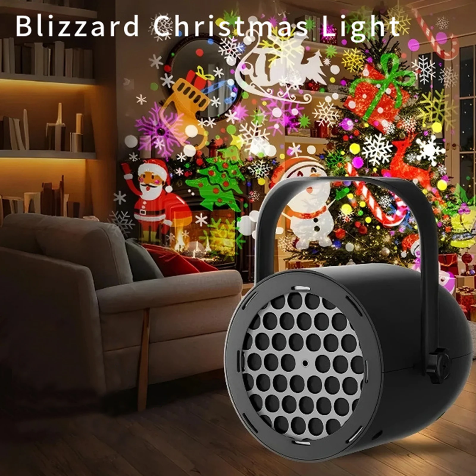 أضواء جهاز عرض عيد الميلاد LED أضواء تساقط الثلوج عيد الميلاد أضواء الإسقاط ندفة الثلج لأضواء زينة عيد الميلاد #5