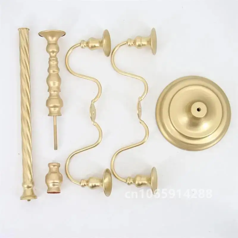 63/73/89cm Metal Candelabra 5 Arms Gold White Silver Candle Holders Candlestick for Wedding Table Decorations Pillar Decor