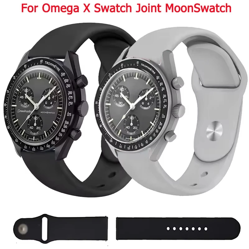 20mm Silicone Sports Strap For Omega X Swatch Joint MoonSwatch Replacement Watchband For MoonSwatch Bracelet Accessories Correa