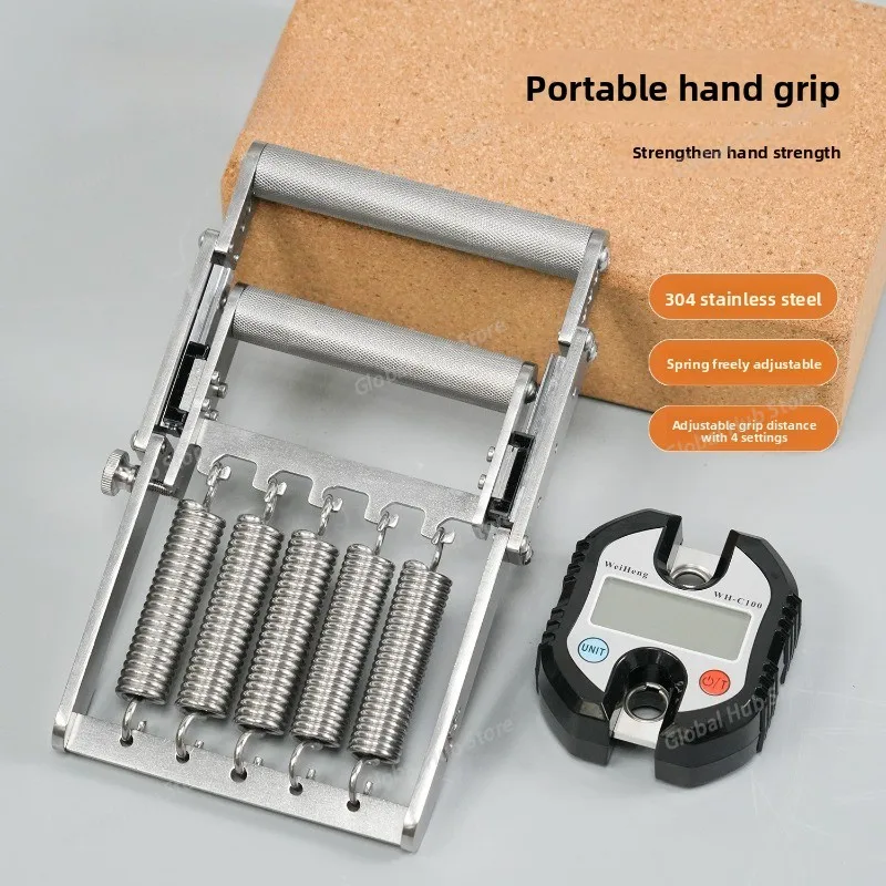 Stainless Steel Spring Grip, Men's Professional Hand Training, Adjustable Grip Meter, Digital Display Counting