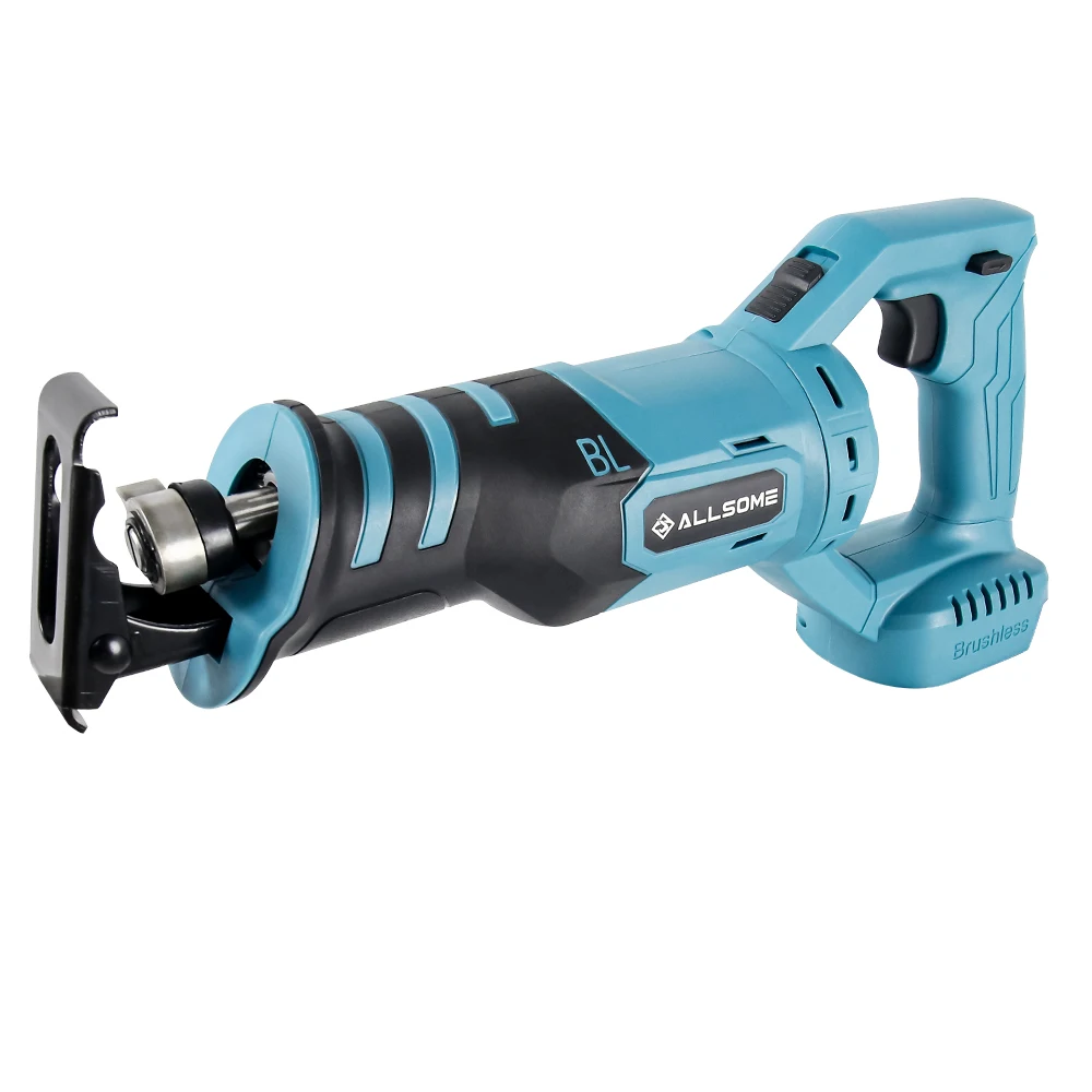 21v brushless reciprocating viu ajustável três modos de orientação corte serra elétrica para 18v makita bateria de lítio