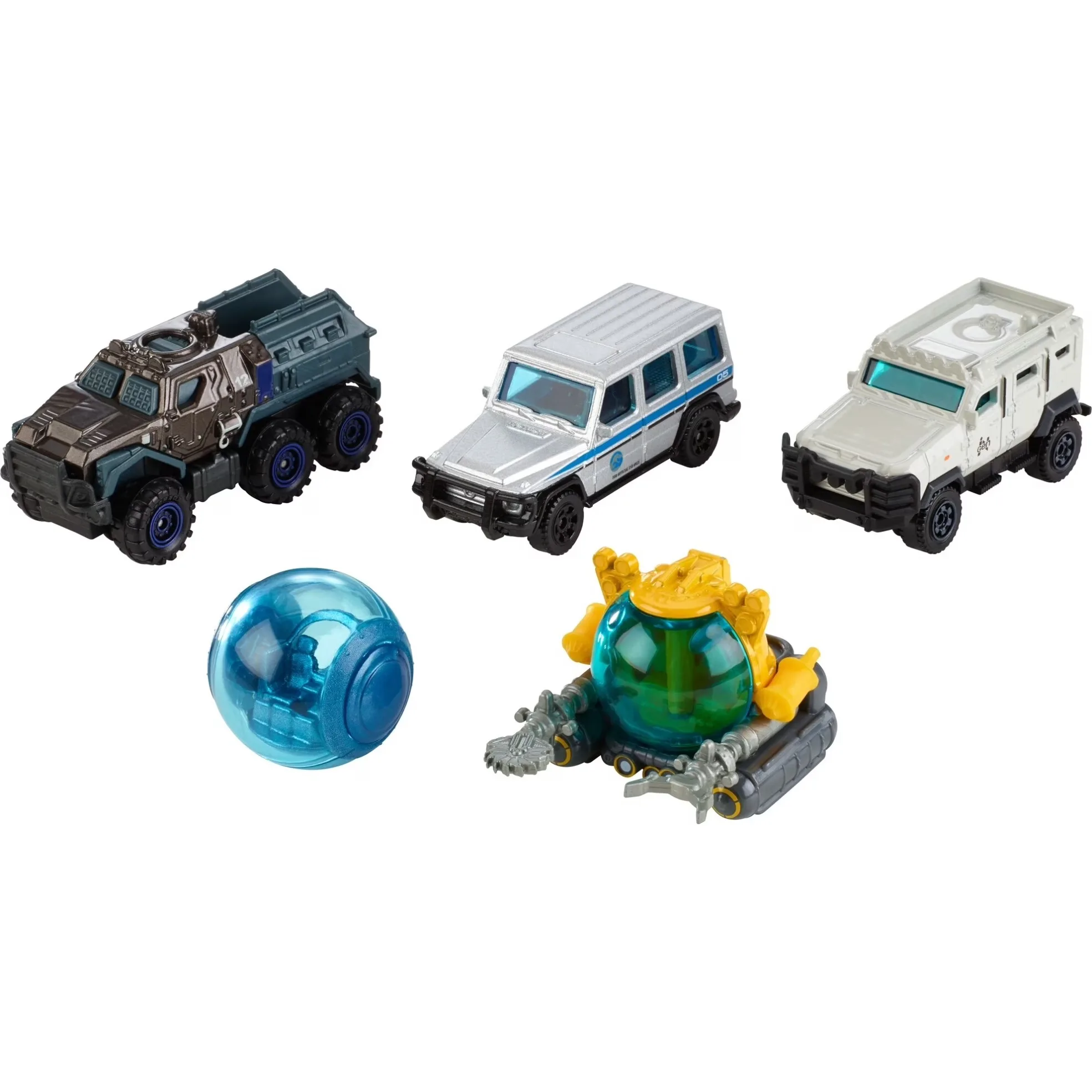 5 Pack Original Mattel Matchbox 1/64 Jurassic World Set of 5 1:64 Die-cast Car & Truck Miniatures Car Diecast Model Car 1:64