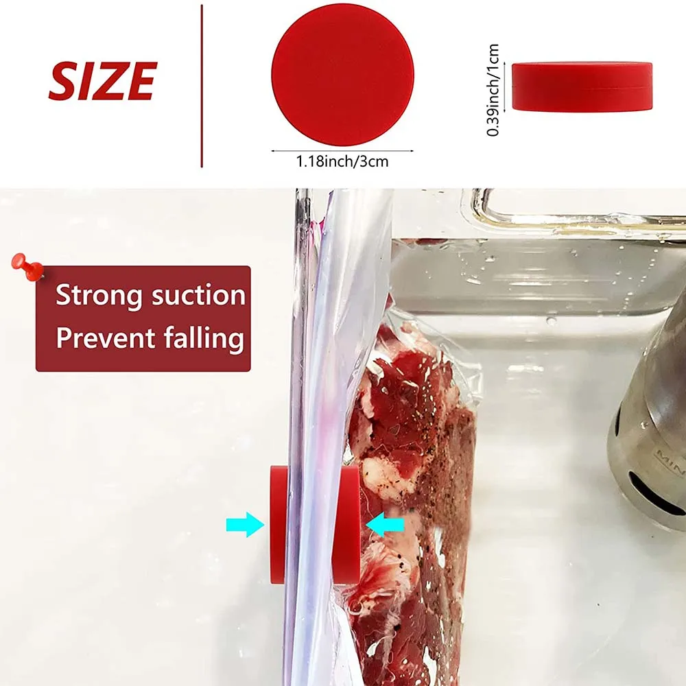 5/10 pz Sous Vide magneti accessori per il peso Silicone alimentare sommerso 304 acciaio inossidabile all\'interno ridurre il rischio alimentare