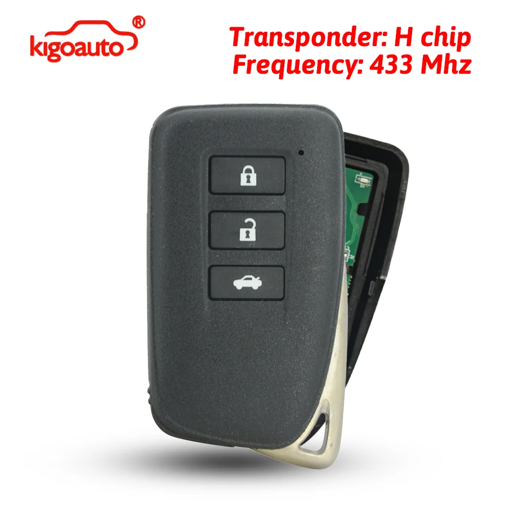 

kigoauto PN 89904-53A80 Smart key 3 button 433Mhz for 2013+ Lexus IS RC FCC BG1EW (board 2020)