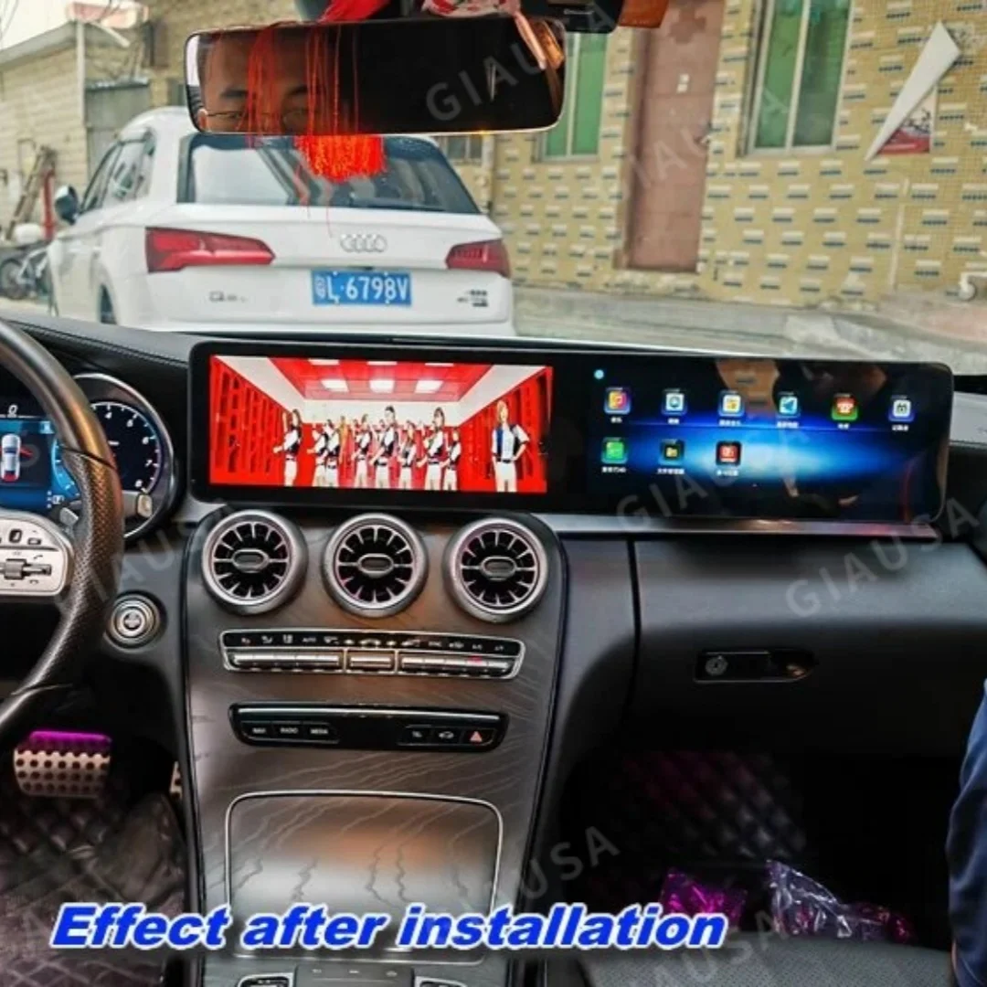 Автомобильный радиоприемник с двумя экранами для Mercedes Benz Gla Cla Class W176 W246 2013-2018 Android Мультимедийный видеоплеер Стерео Gps Navigatio