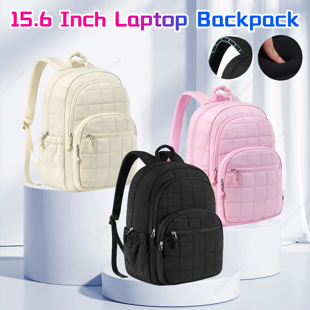 

Модная сумка для ноутбука для девочек и женщин, вместительный школьный повседневный рюкзак для студентов, дорожная сумка для книг для 15,6-дюймового ноутбука