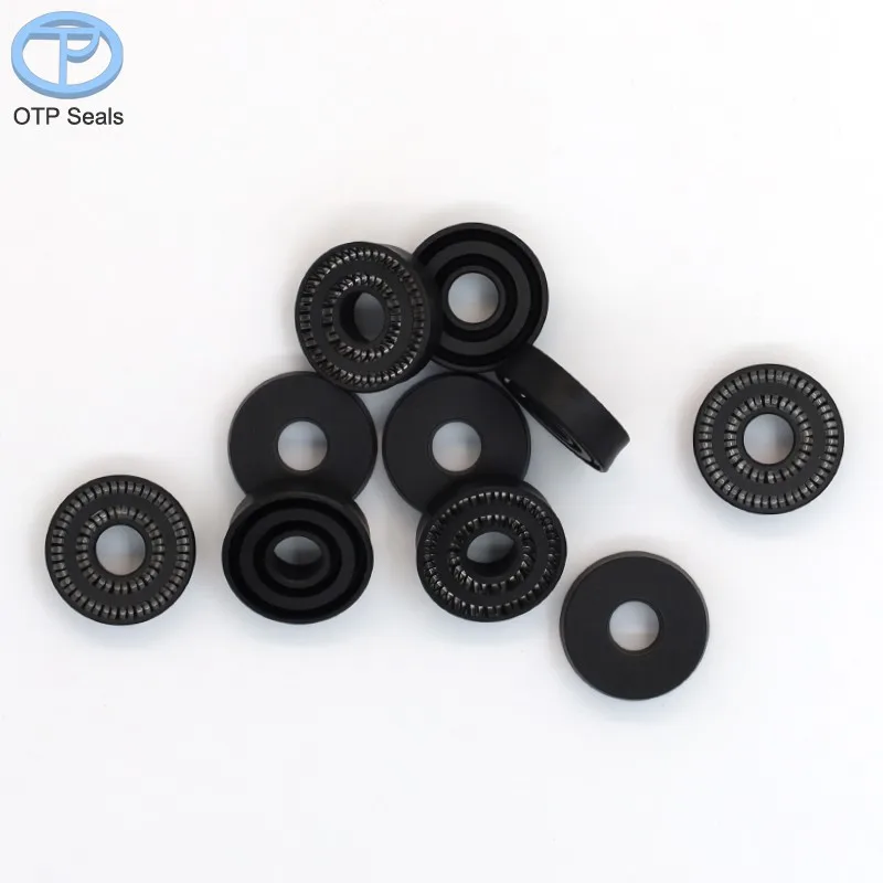 Spring Energized Seal Ring for Shaft PTFE Seals Polytetrafluoroethylene Double Spring groove V-springs Non-standard Customized
