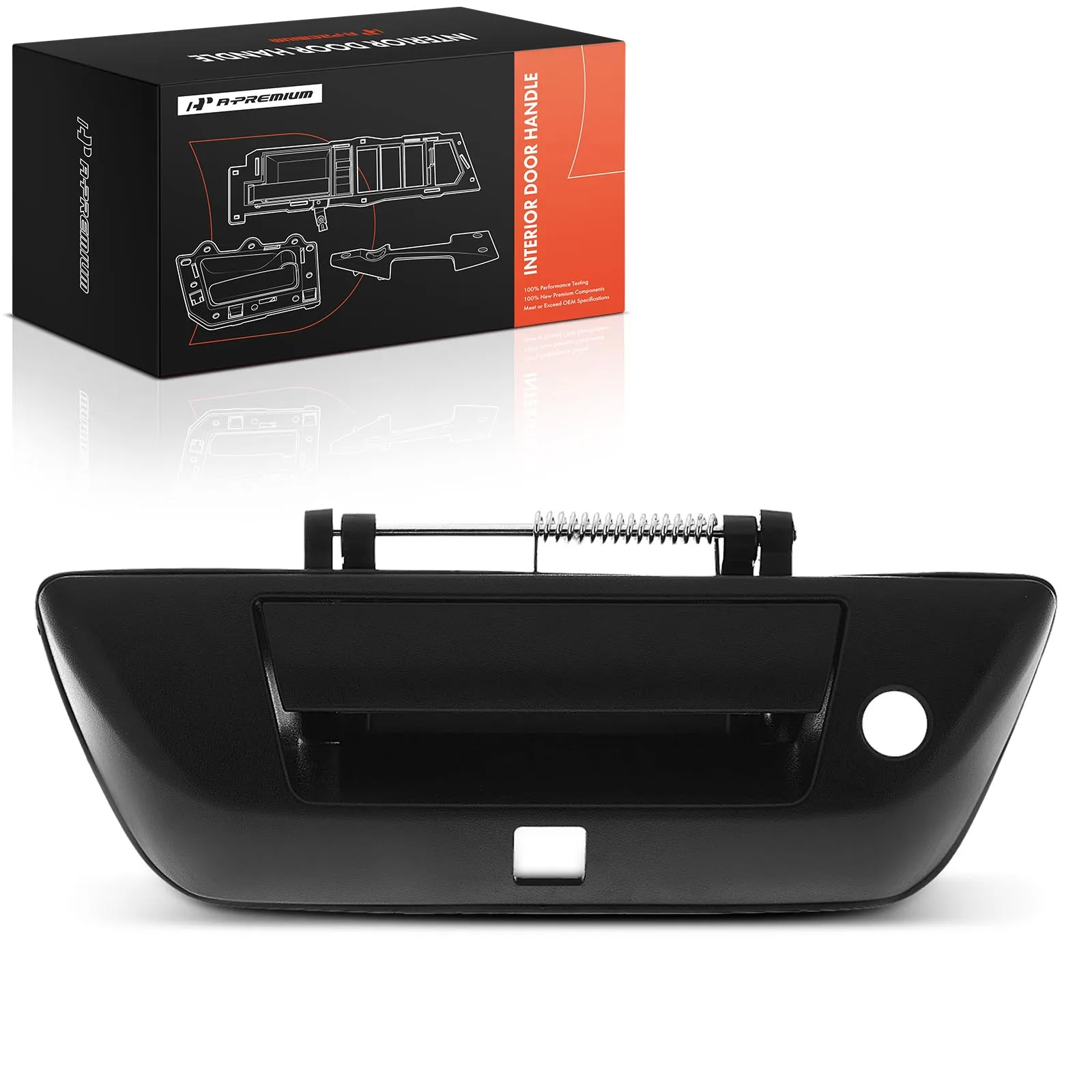 A-Premium Rear Black Tailgate Handle w/ Keyhole & Camera Hole for Nissan Titan 2017 Titan XD 2016-2017