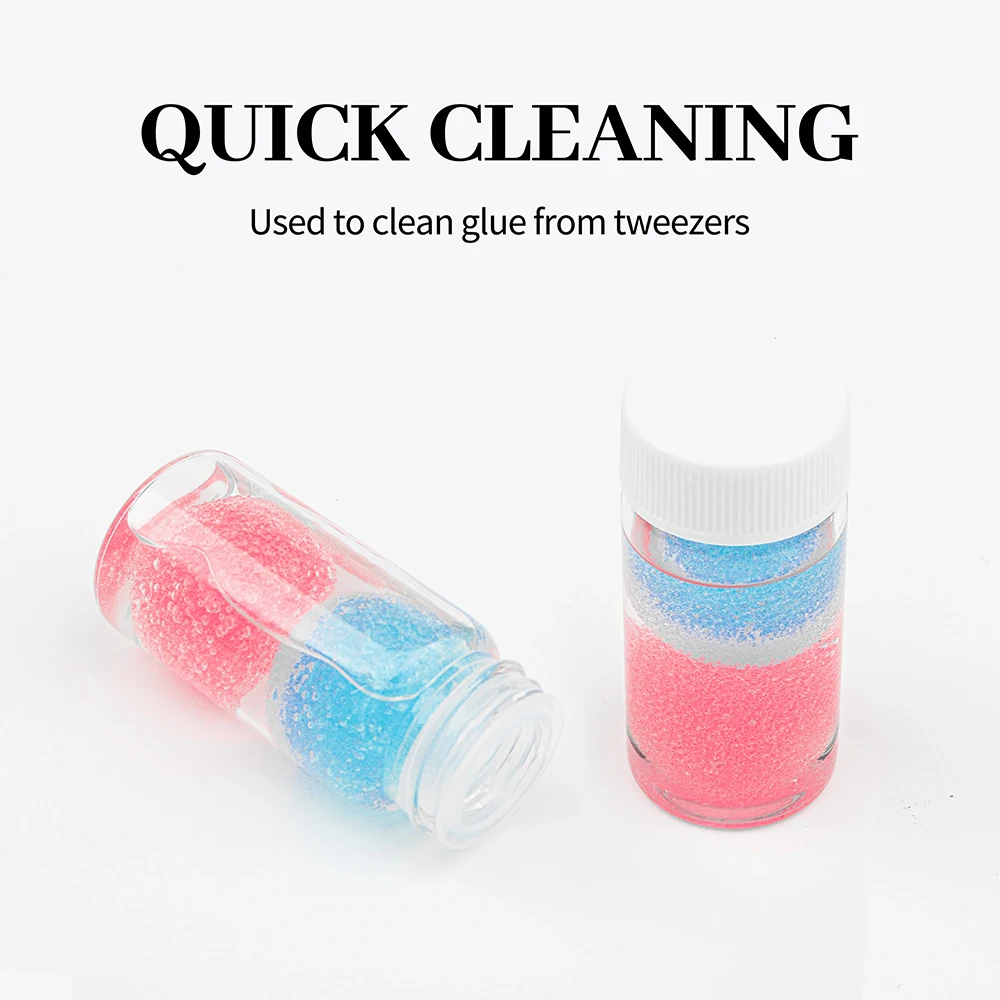 1/5/10PCS Wimpers Pincet Cleaner Wimper Extension Pincet Schoonmaken Tool Met Lijm Remover Vloeibare Spons bal Reinigingslijm