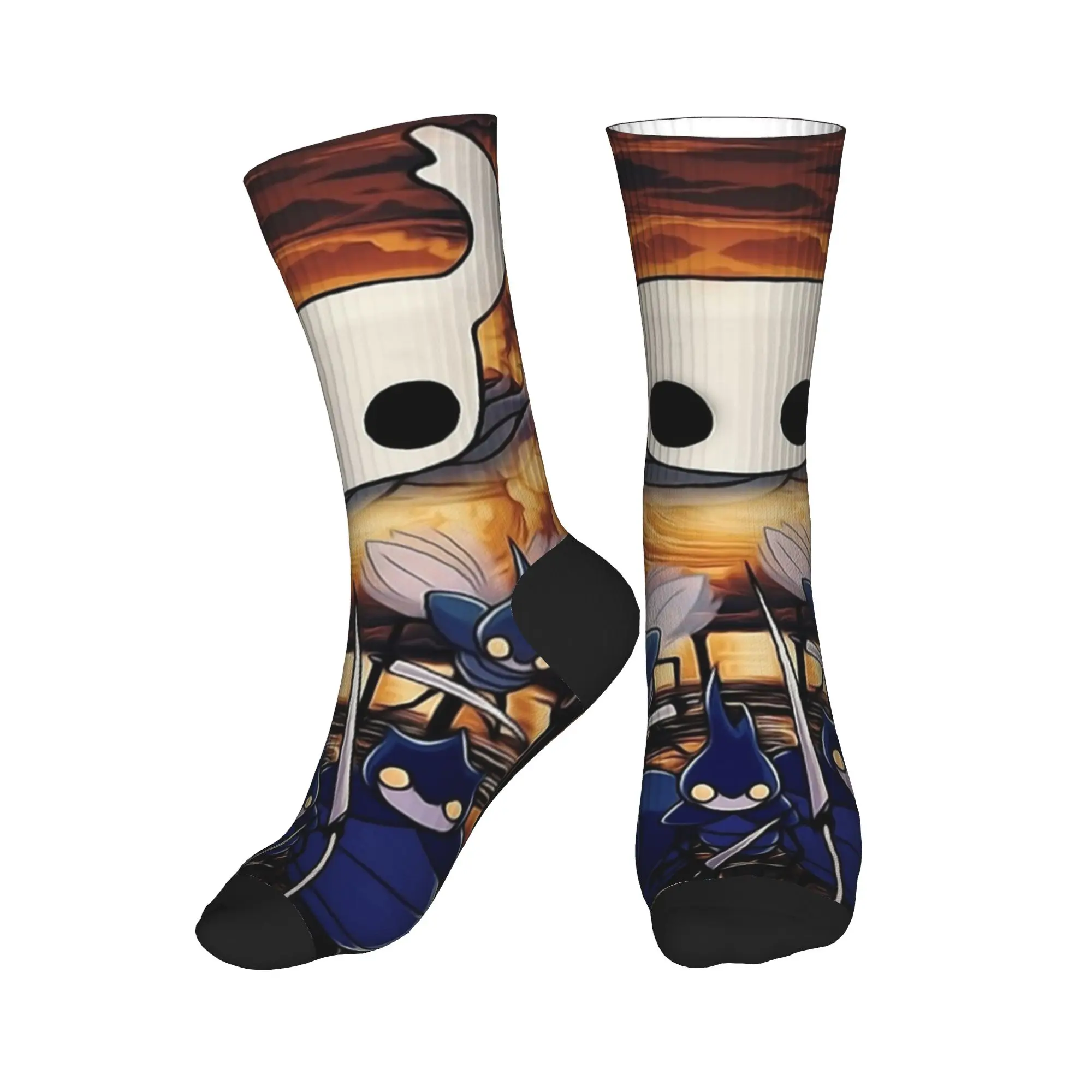 Hollow Knight Japanese Anime Stockings Men Socks Warm Soft Novelty Socks Autumn Running Sports Anti-Slip Graphic Socks Gift