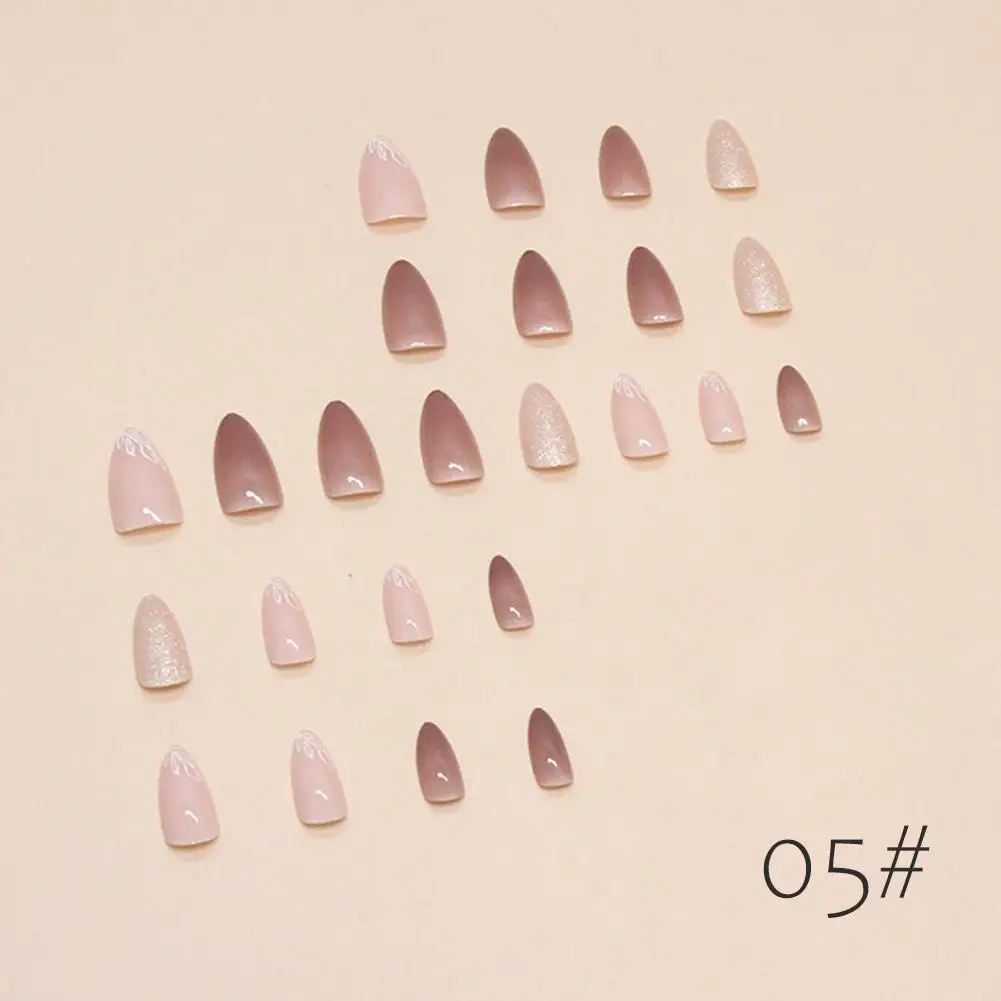 Nail Art Full Cover Artificial Fake Nails Patch with Nail Nails False Drill Three-dimensional Detachable Relief Butterfly P Y8D3