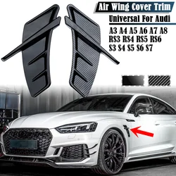 Universal สําหรับ Audi A3 8P 8V A4 B8 A5 A6 C7 A7 A8 RS5 RS6 RS7 S3 S4 S5 TT รถ Air Flow Intake Hood Fender ด้านข้างช่องระบายอากาศตกแต่ง