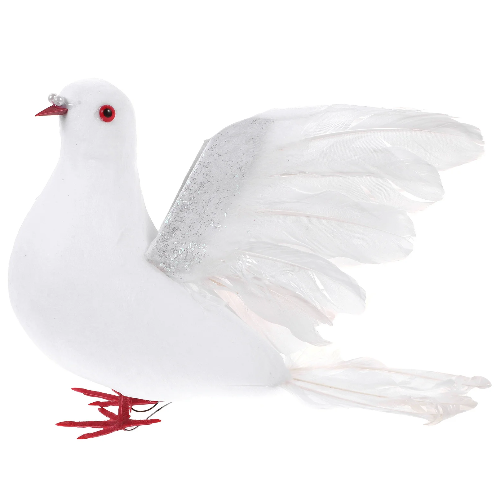 

Large Artificial Pigeon White -Like Decor for Home Wedding Landscape Display Ornament Artificial Feature Bird